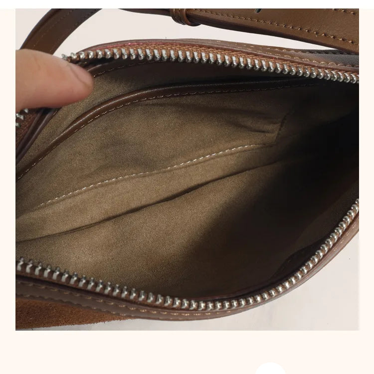 Suede shoulder purse