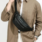 Soft leather crossbody bum bag