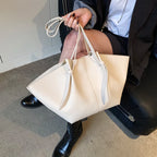 Modern leather tote bag