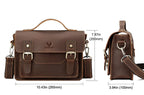Large leather satchel shoulder bag