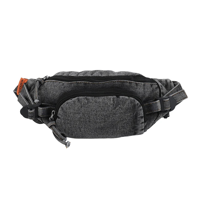 Denim waist bag