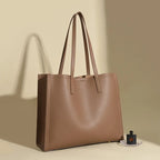 Casual leather tote bag for women