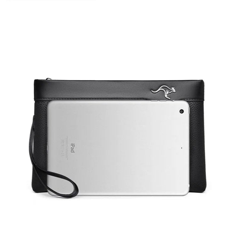 Compact leather clutch for essentials