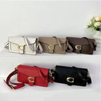 Designer inspired leather crossbody bag