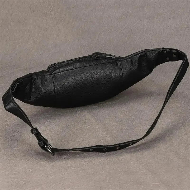 Minimalist leather waist bag
