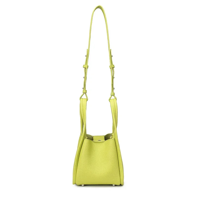 Square leather shoulder bag
