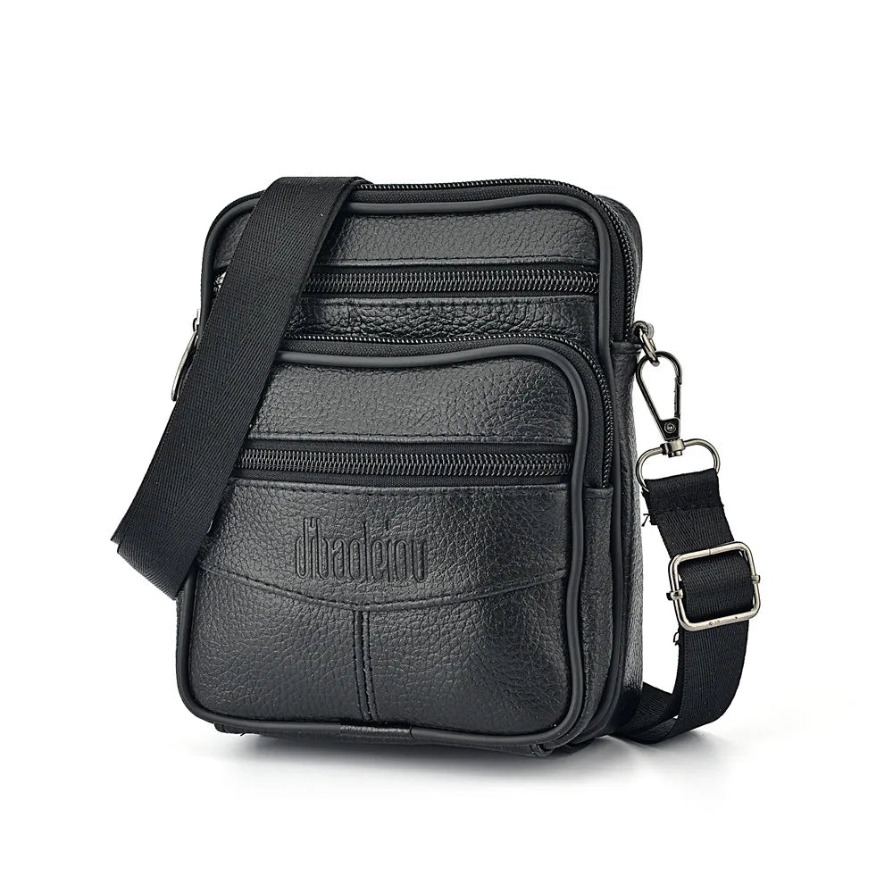 Structured leather crossbody bag