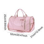 Elegant leather holdall with shoulder strap