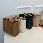 Trendy soft leather tote bag