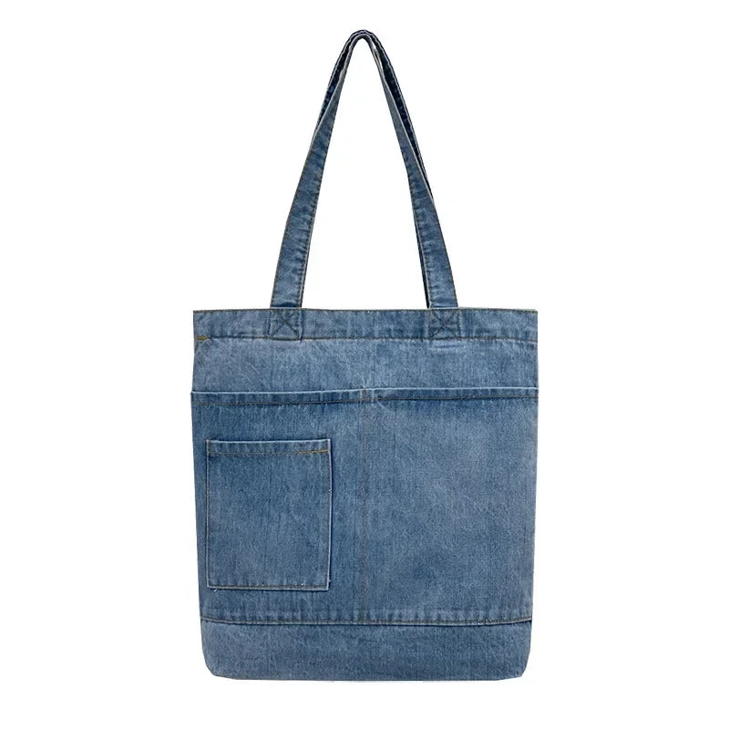 Casual denim tote bag