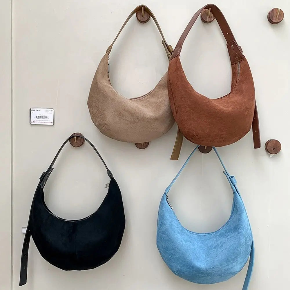 Hobo suede shoulder bag