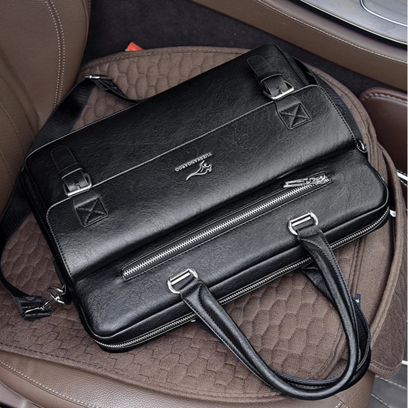 Classic leather briefcase for men