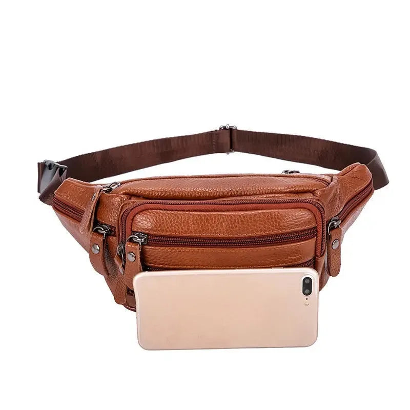Wraparound leather bum bag