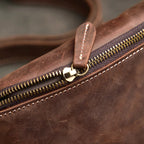 Streetwear-style leather bum bag