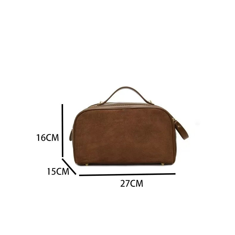 Soft leather toiletry case