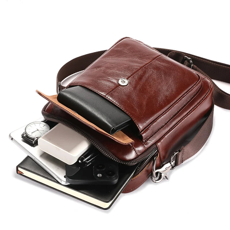 Classic leather crossbody bag