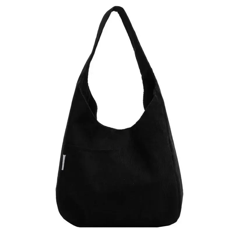 Women’s casual corduroy shoulder tote bag