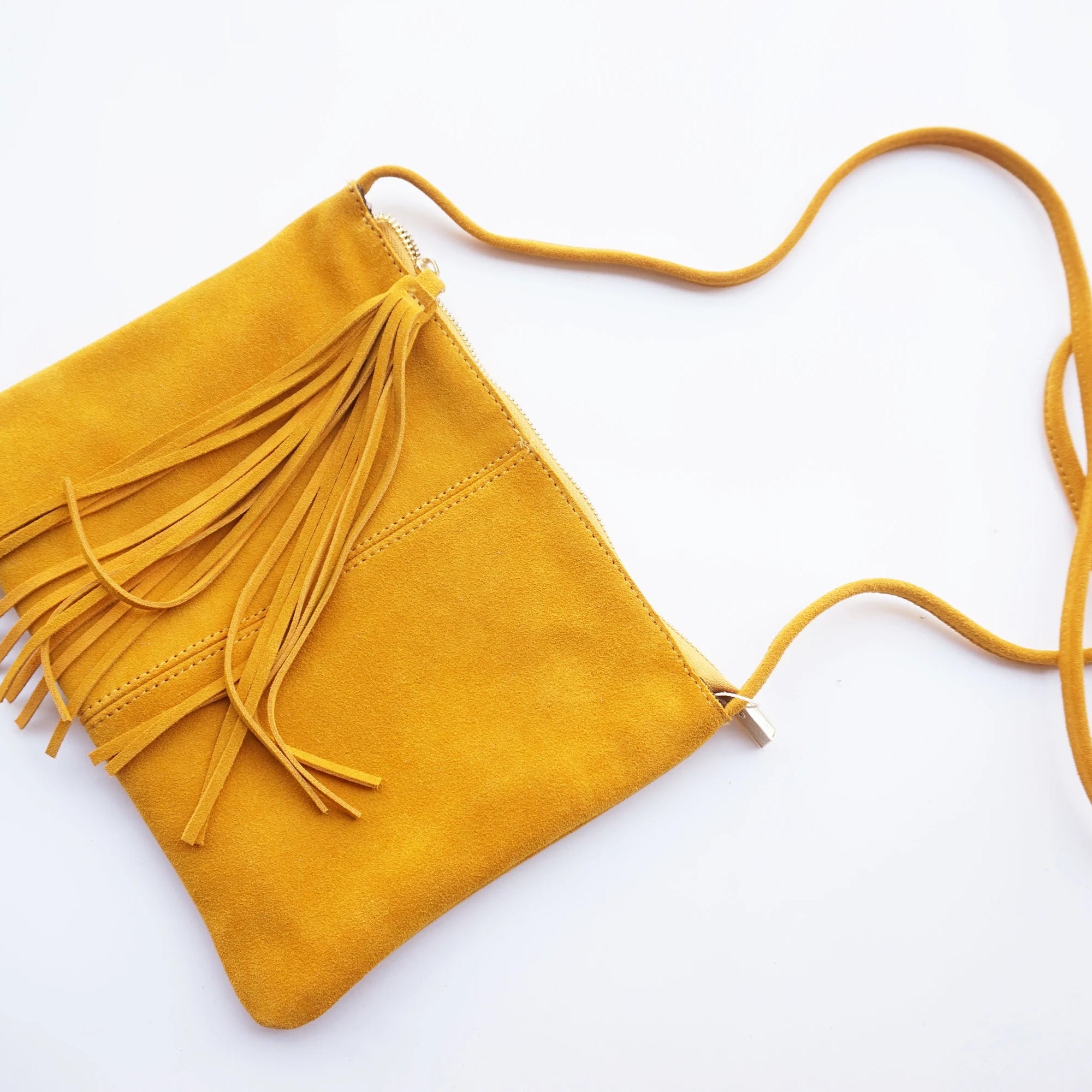 Colorful suede purse