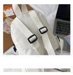 Mini corduroy backpack