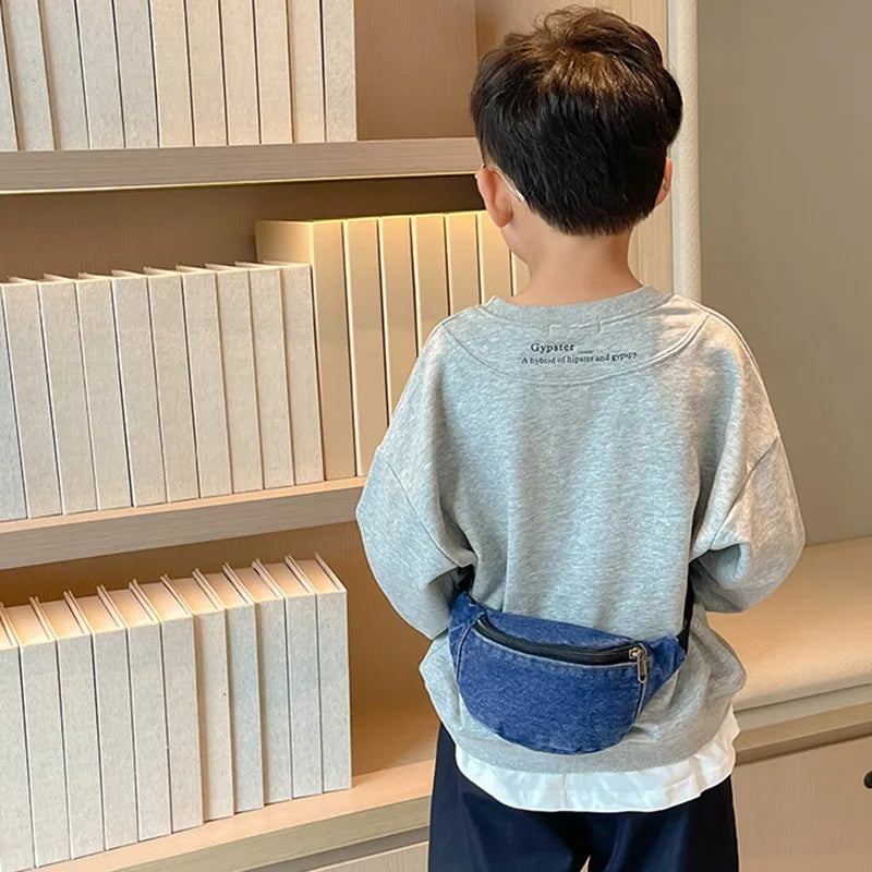 Children denim bum bag