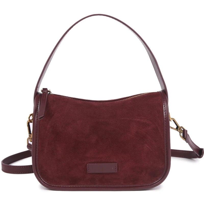 Everyday suede shoulder bag
