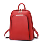 Leather mini knapsack for women