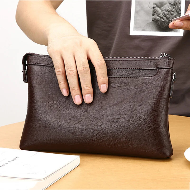 Classic leather clutch