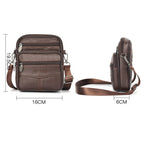 Structured leather crossbody bag