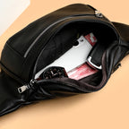 Soft leather crossbody bum bag