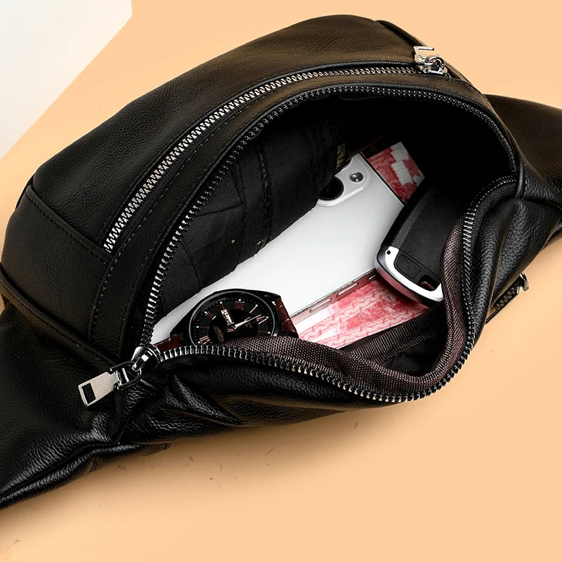 Soft leather crossbody bum bag