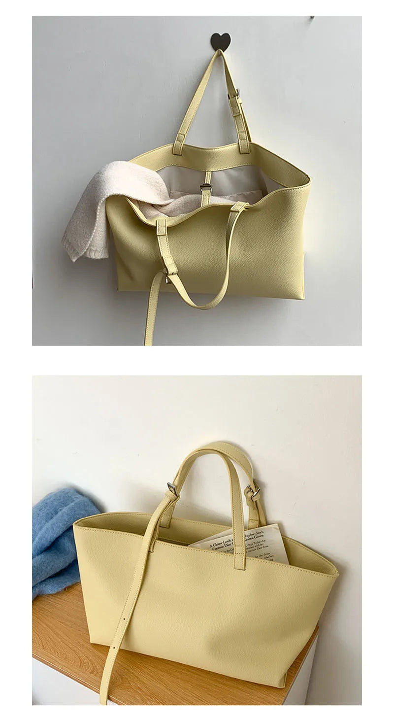 Stylish leather tote bag