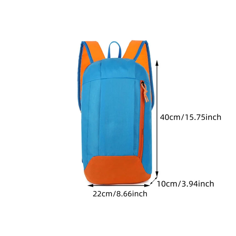 Small red hiking backpack