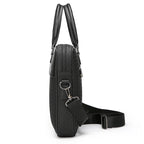 Zippered leather laptop bag