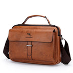 Large leather crossbody bag for women