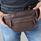 Leather crossbody bum bag