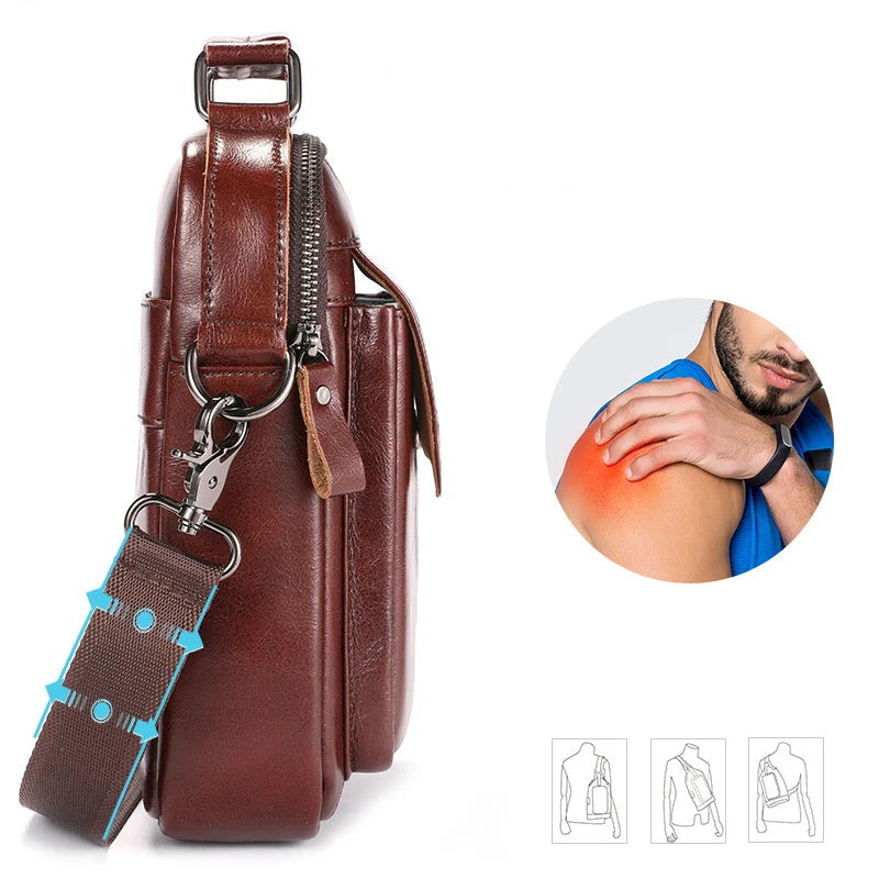 Classic leather crossbody bag