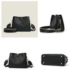 Soft leather handbag with zipper
