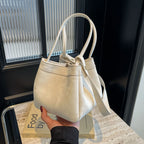 Suede box slouch bag