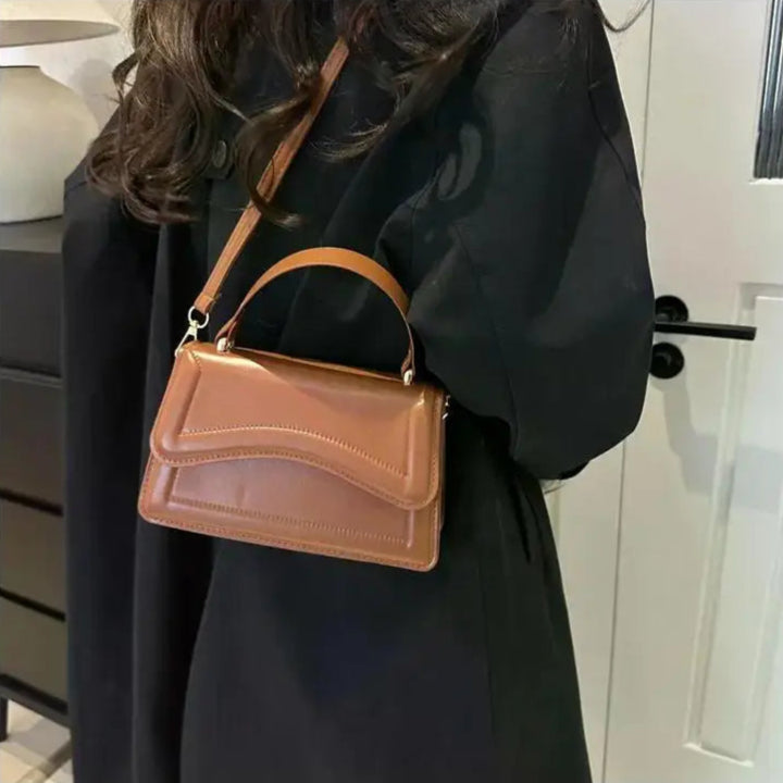 Elegant small leather crossbody bag