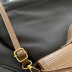 Compact leather handbag