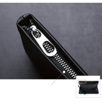 Leather clutch with wrist strap