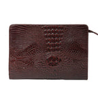 Large leather clutch