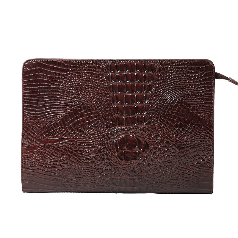 Large leather clutch