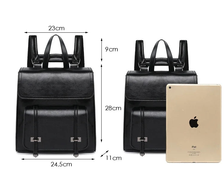 Leather satchel backpack