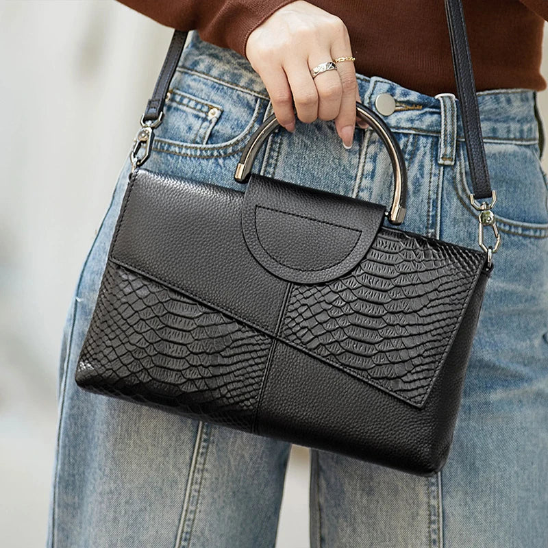 Stylish leather handbag