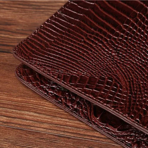 Large leather clutch