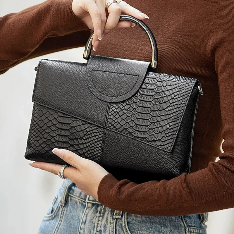 Stylish leather handbag