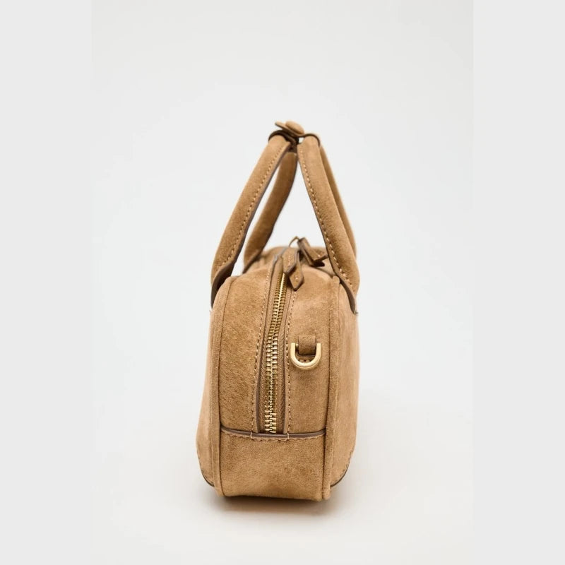 Medium suede handbag