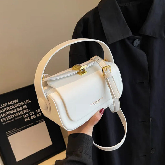 Fashion leather shoulder bag with top handle