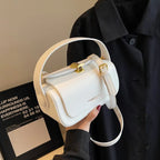Fashion leather shoulder bag with top handle